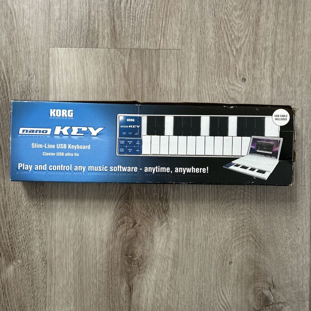 Korg Nano Key Slim-Line USB Midi Keyboard Controller Model NANOKEY White NEW